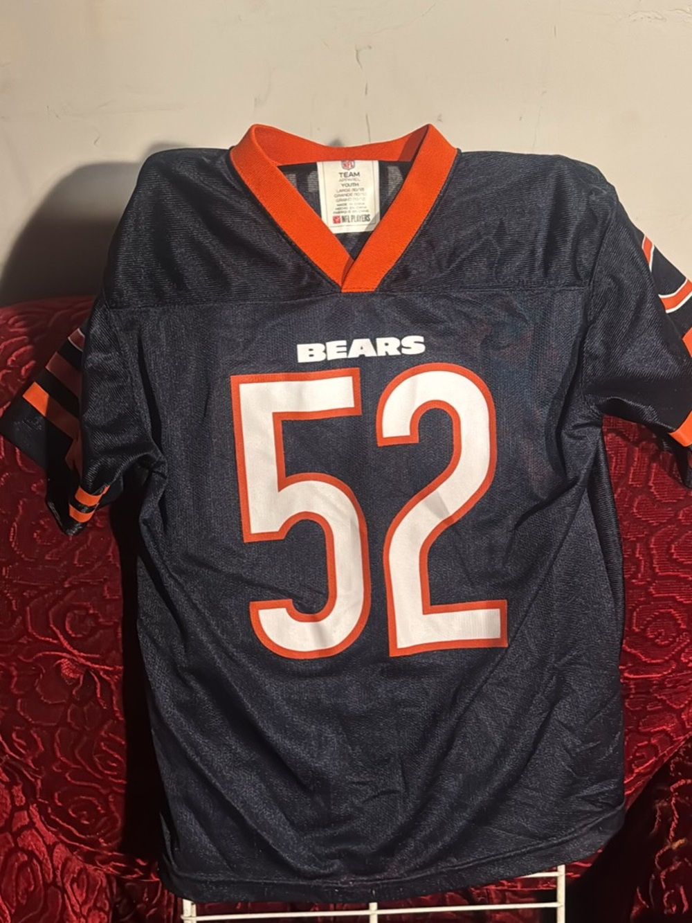 NFL Chicago Bears Navy and Orange #52 Team Football Jersey